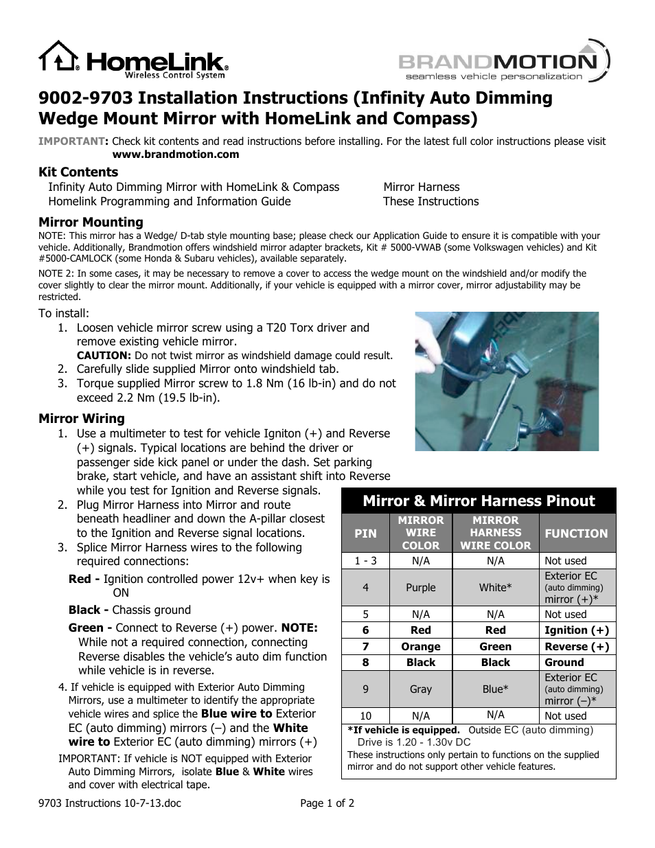 Brandmotion 9002-9703 User Manual | 2 pages