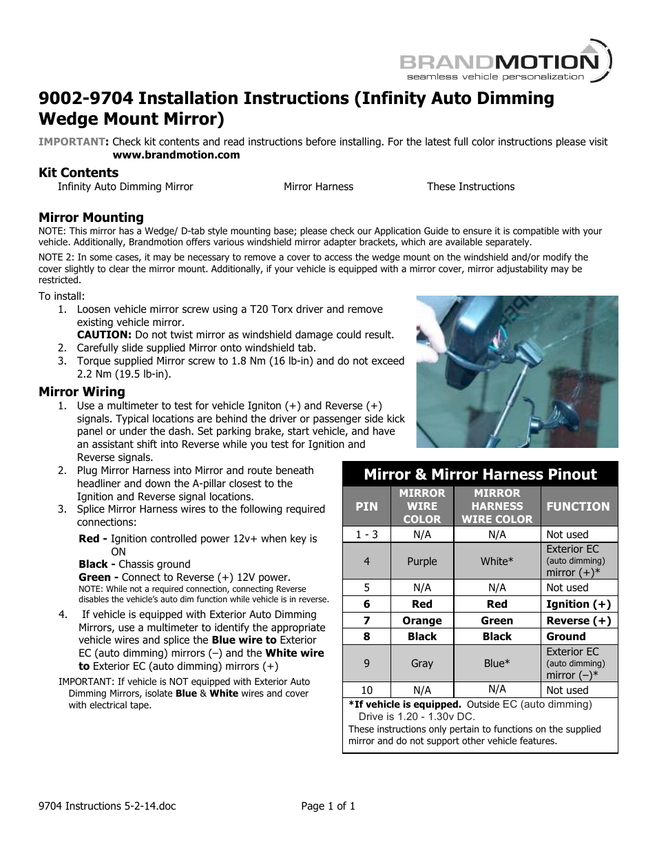 Brandmotion 9002-9704 User Manual | 1 page