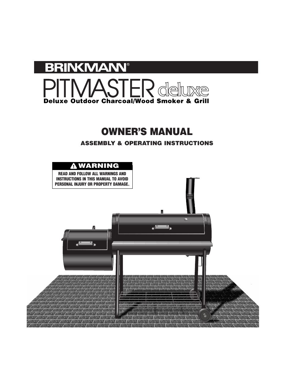 Brinkmann Pitmaster Delux Charcoal/Wood Smoker User Manual | 20 pages
