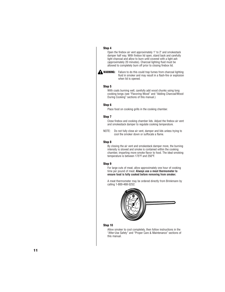 Brinkmann Pitmaster Delux Charcoal/Wood Smoker User Manual | Page 12 / 20