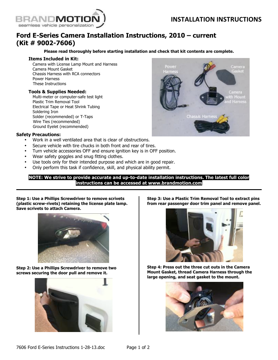 Brandmotion 9002-7606 User Manual | 2 pages