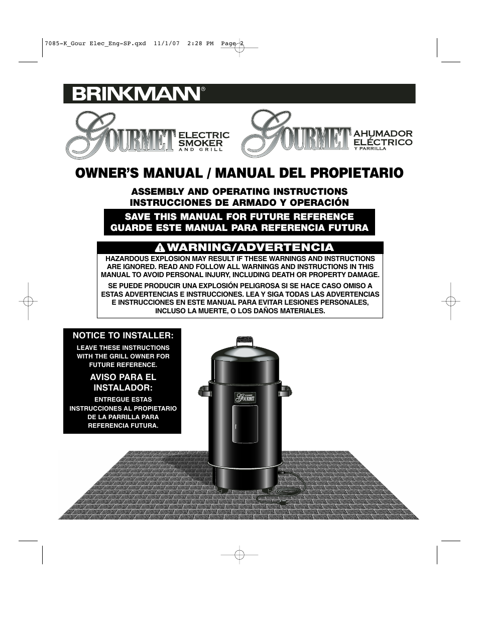 Brinkmann 140-7085-K User Manual | 24 pages