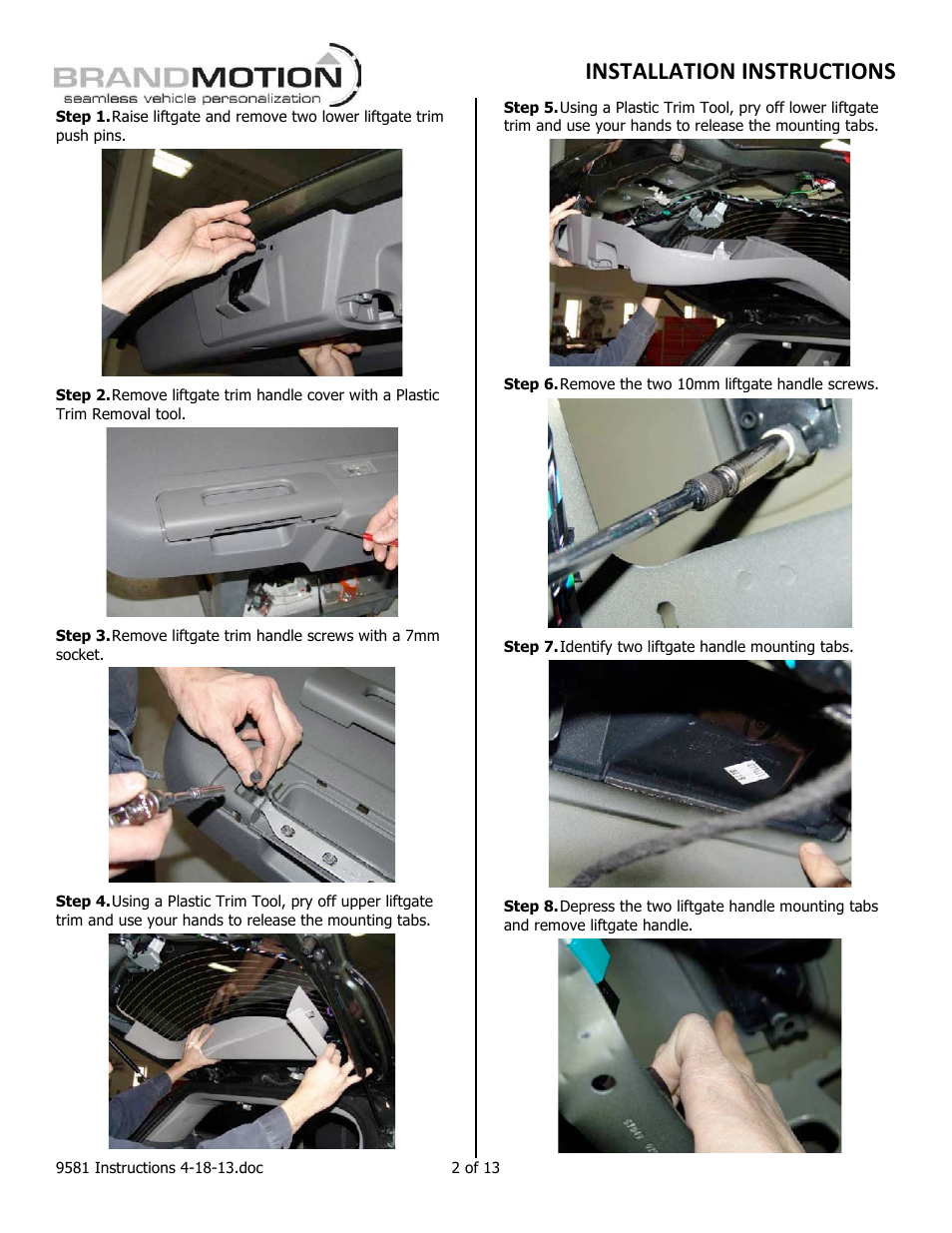 Installation instructions | Brandmotion 1022-9590 User Manual | Page 2 / 13