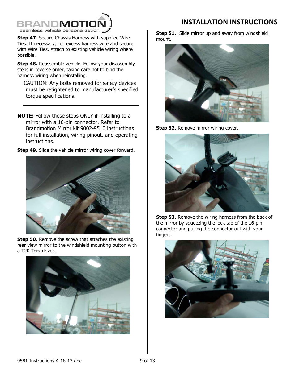 Installation instructions | Brandmotion 1022-9590 User Manual | Page 9 / 13