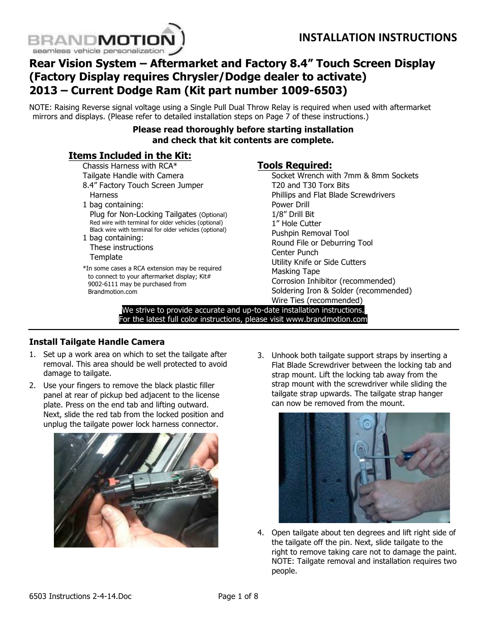 Brandmotion 1009-6503 User Manual | 8 pages