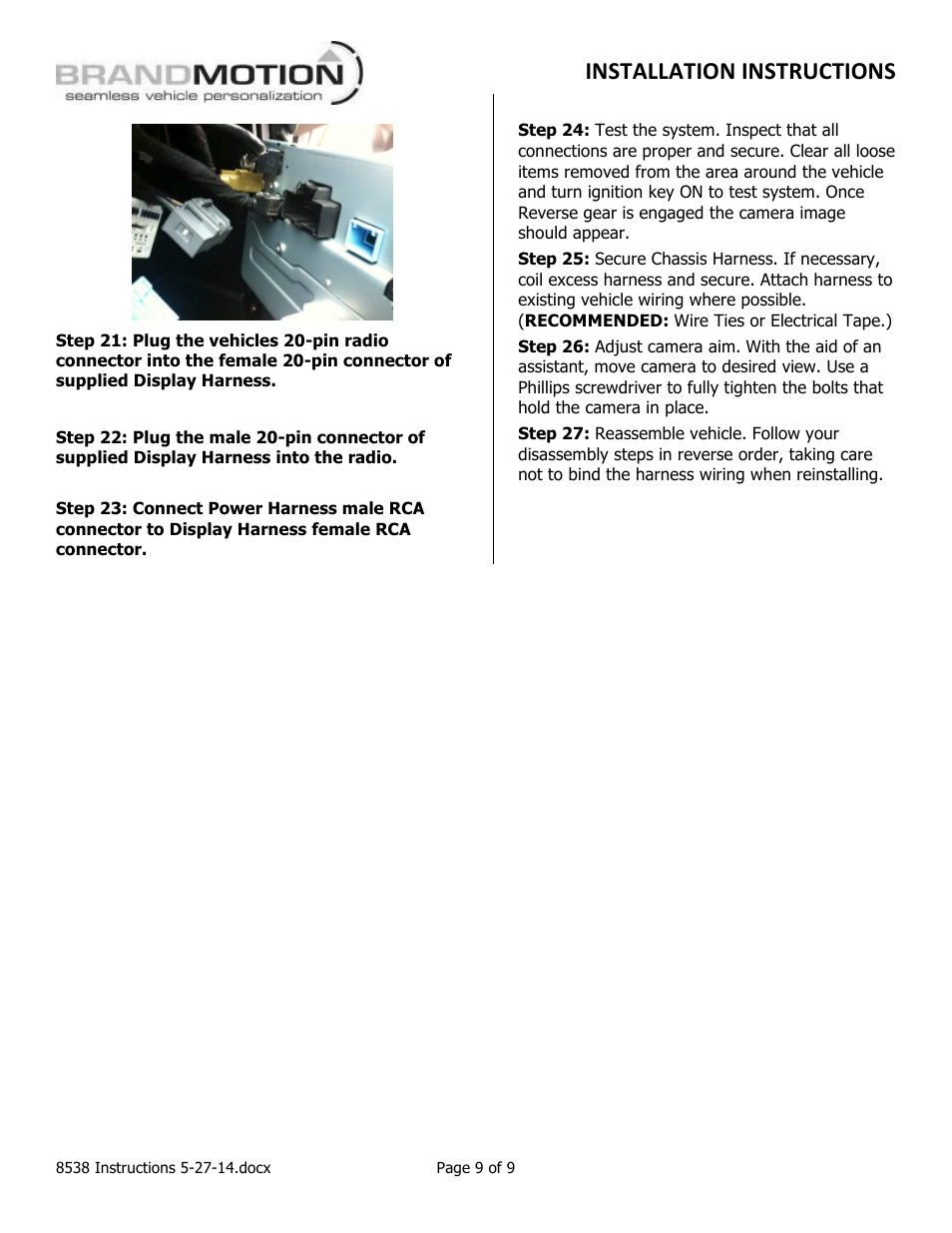 Installation instructions | Brandmotion 9002-8538 User Manual | Page 9 / 9