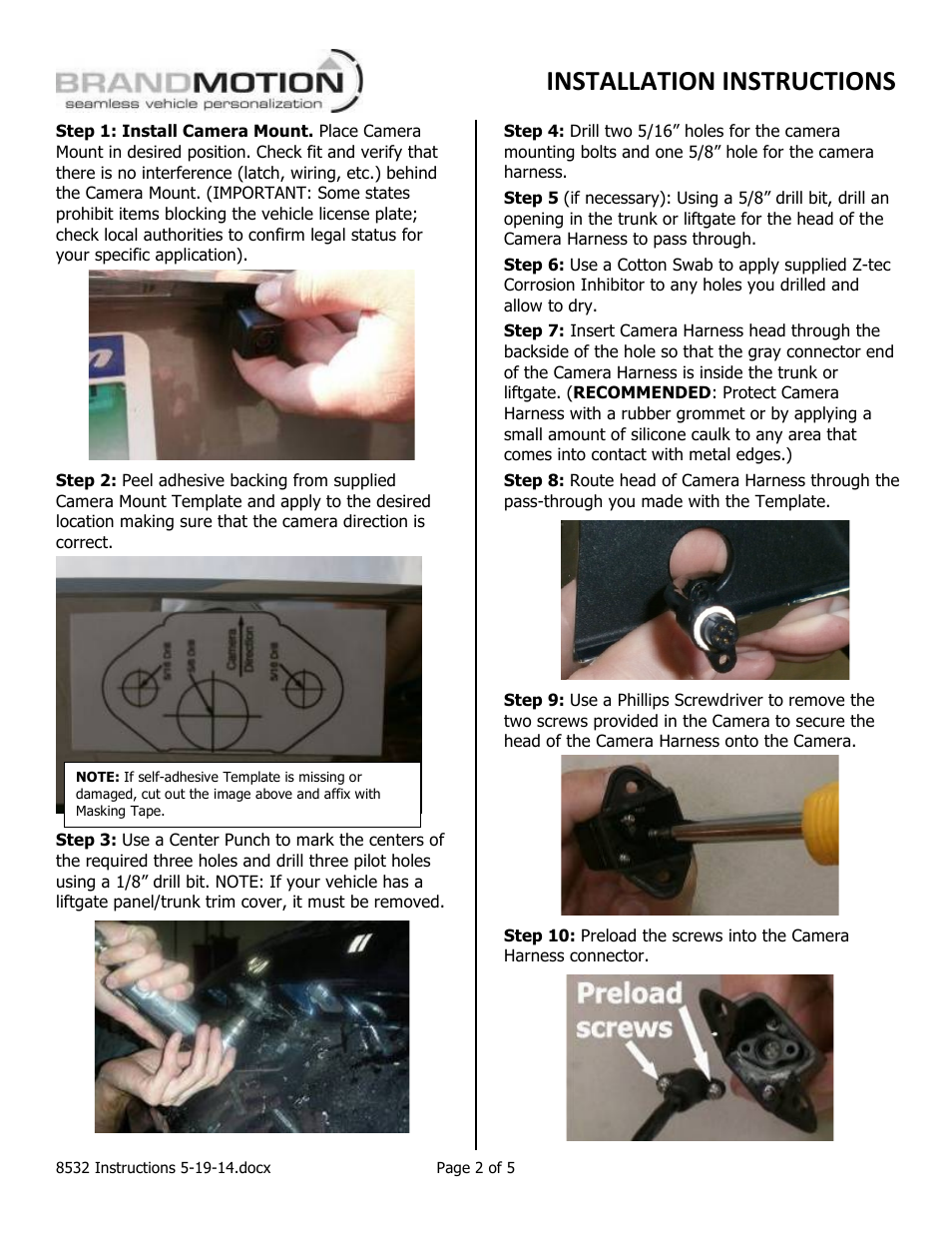 Installation instructions | Brandmotion 9002-8532 User Manual | Page 2 / 5