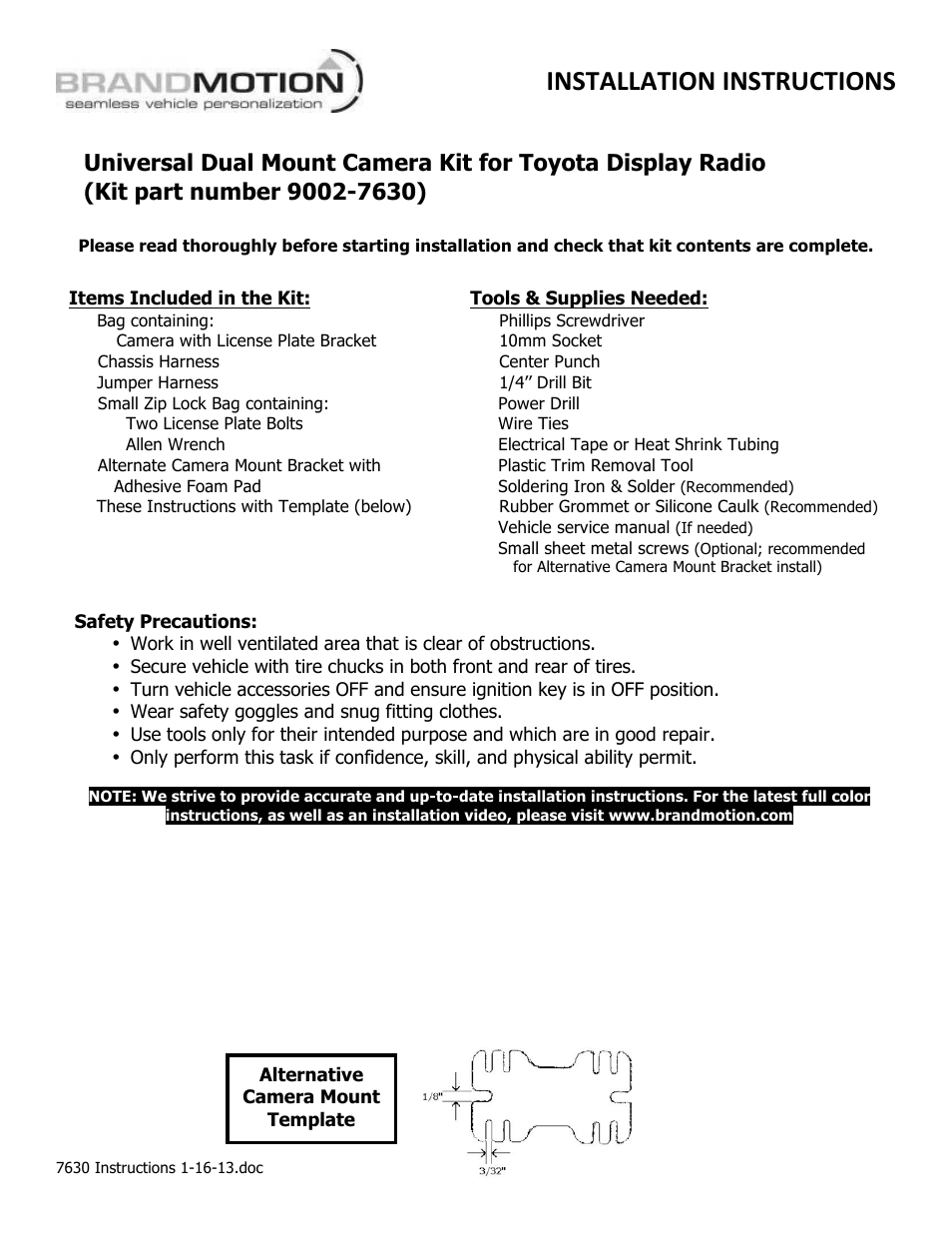 Brandmotion 9002-7630 User Manual | 4 pages