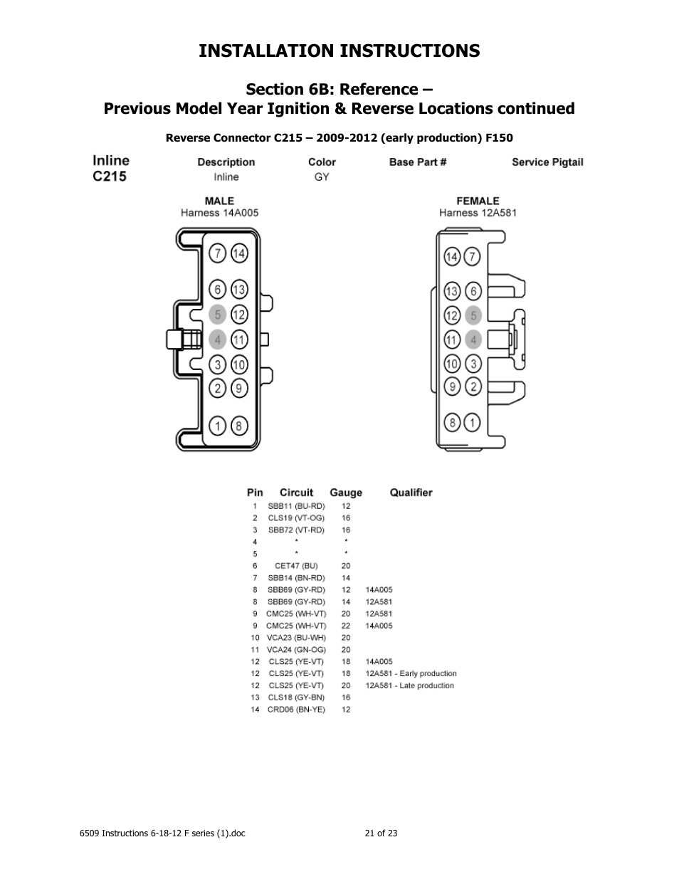 Installation instructions | Brandmotion 1008-6509-V1 User Manual | Page 21 / 23