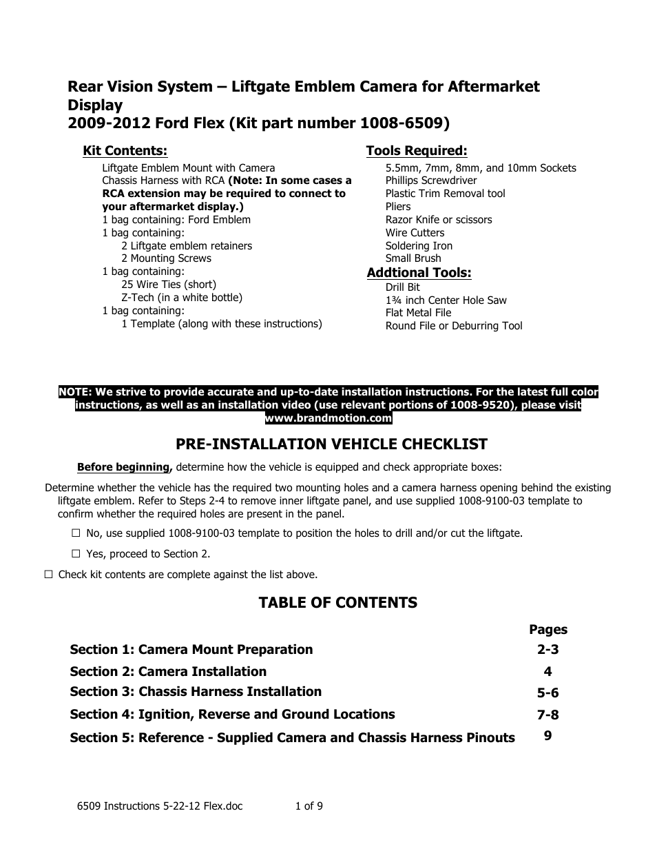 Brandmotion 1008-6509-V2 User Manual | 9 pages
