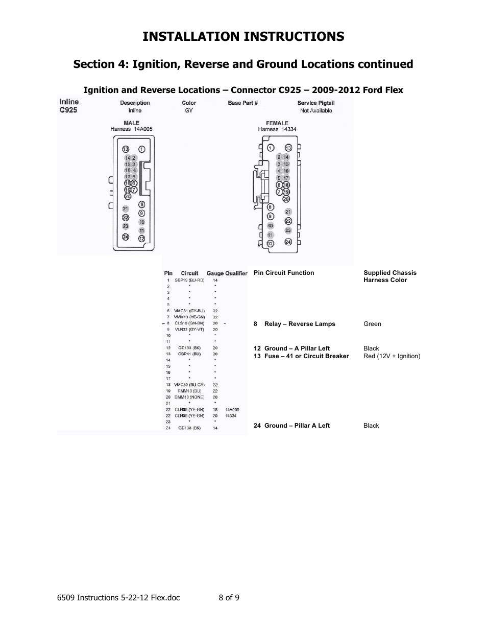 Installation instructions | Brandmotion 1008-6509-V2 User Manual | Page 8 / 9