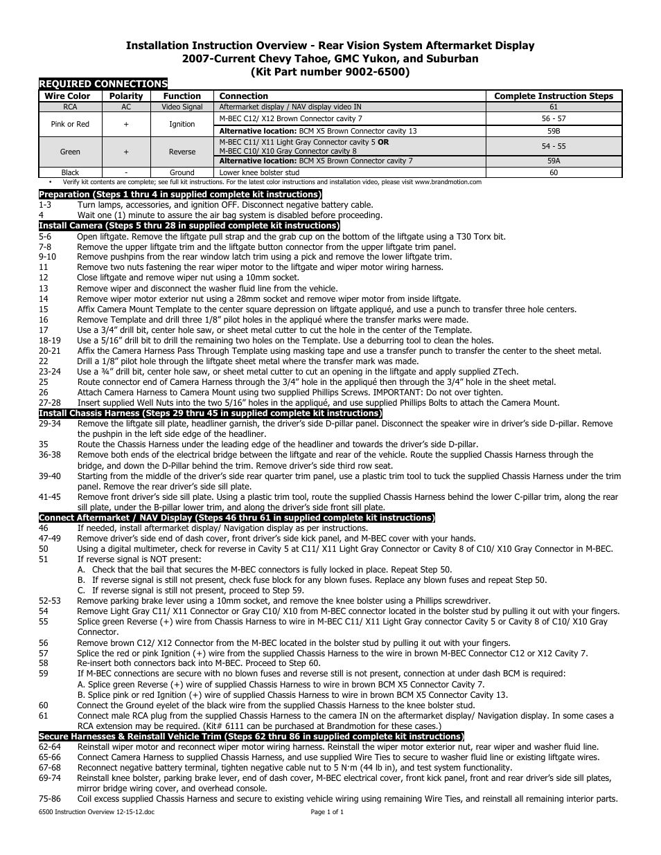Brandmotion 9002-6500-V1 User Manual | 1 page