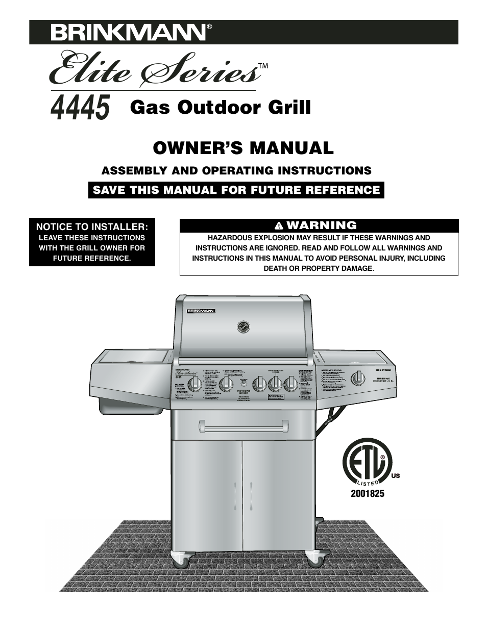 Brinkmann 4445 User Manual | 36 pages