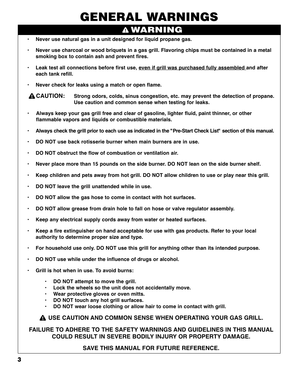 General warnings, Warning | Brinkmann 4445 User Manual | Page 4 / 36