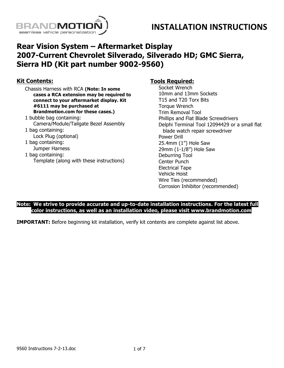 Brandmotion 9002-9560-V2 User Manual | 7 pages