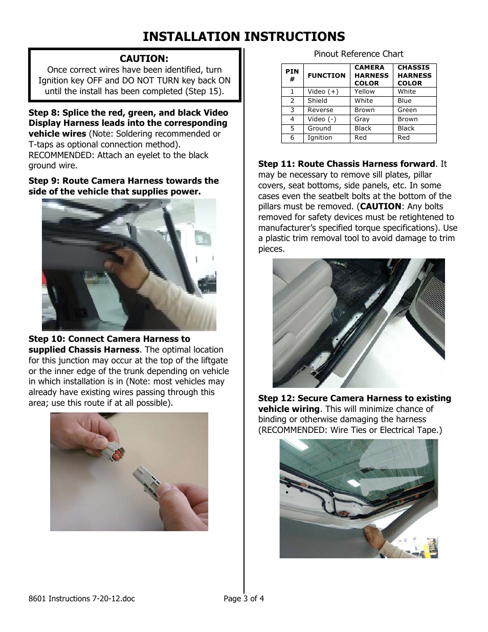 Installation instructions, Caution | Brandmotion 9002-8601 User Manual | Page 3 / 4