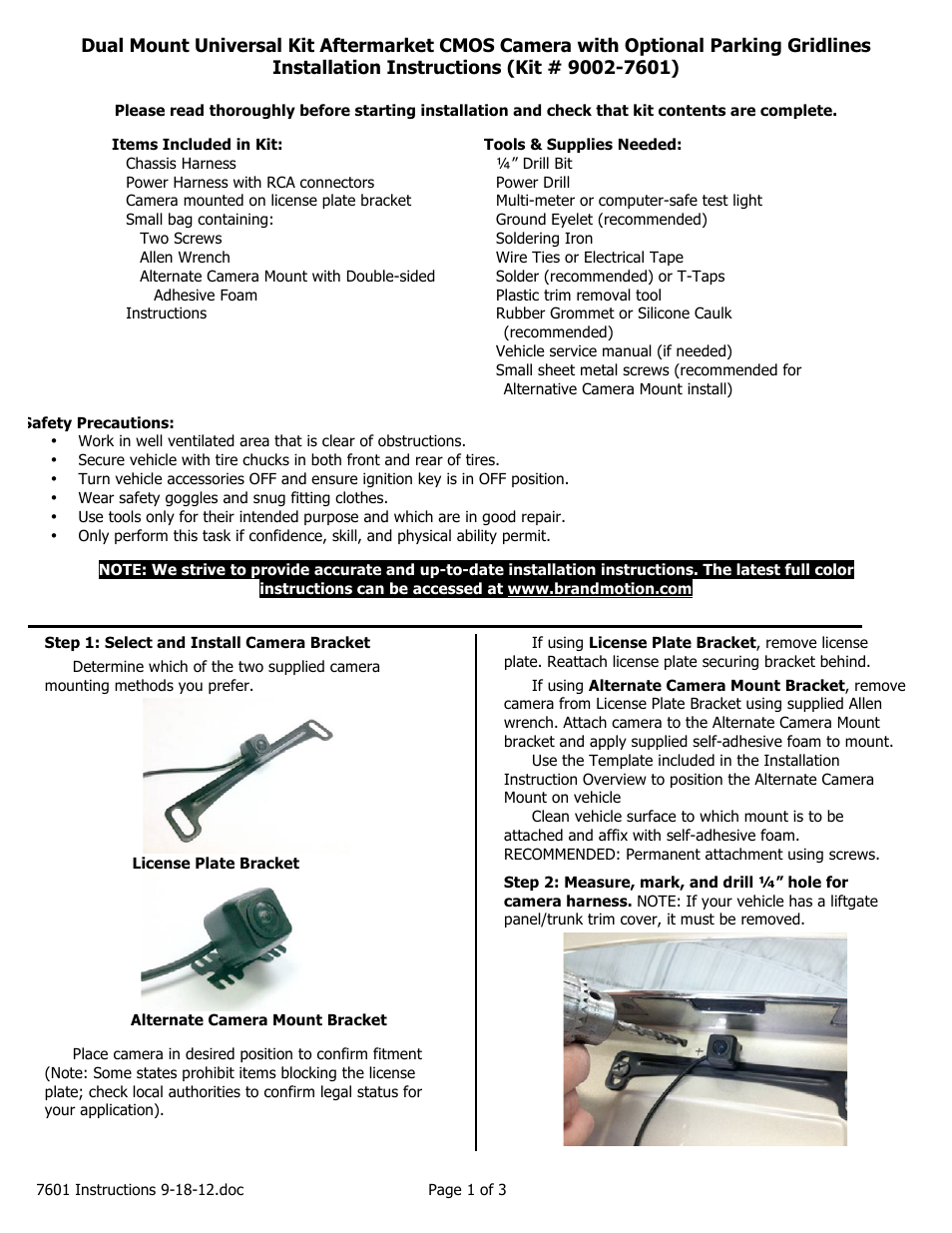 Brandmotion 9002-7601-V2 User Manual | 3 pages