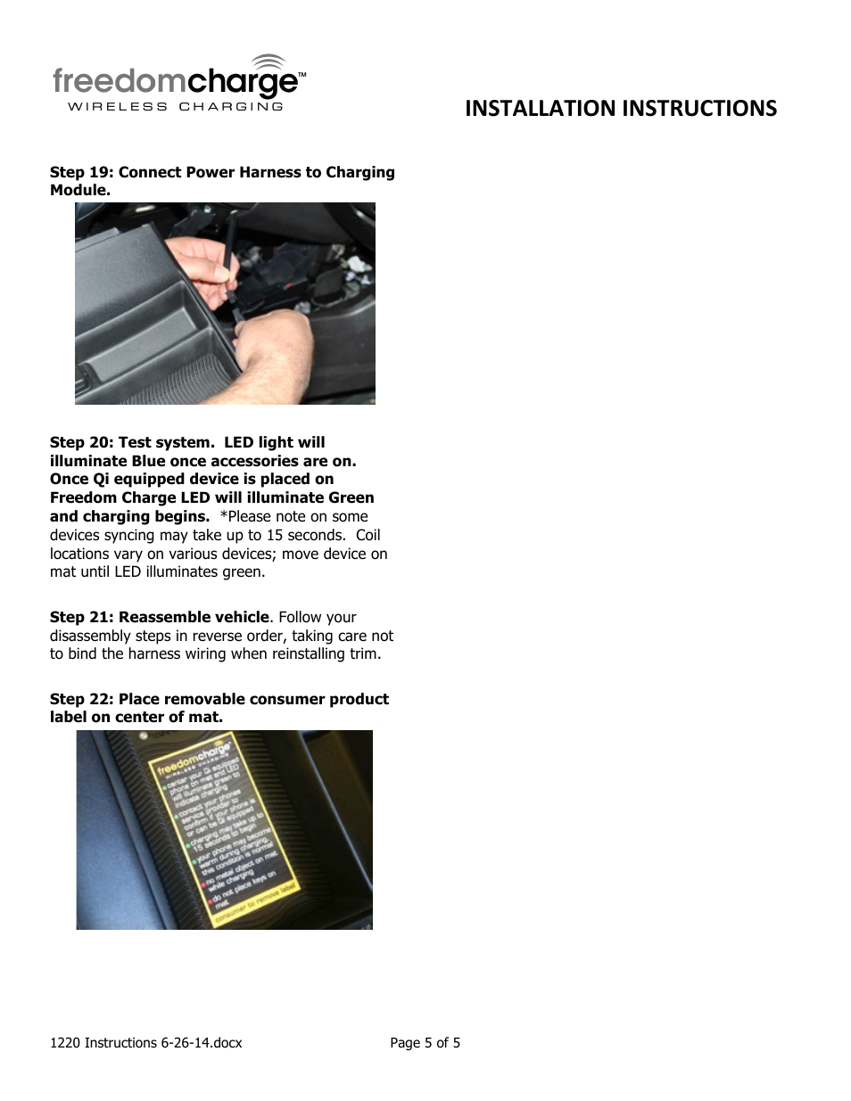 Installation instructions | Brandmotion FDMC-1220 User Manual | Page 5 / 5