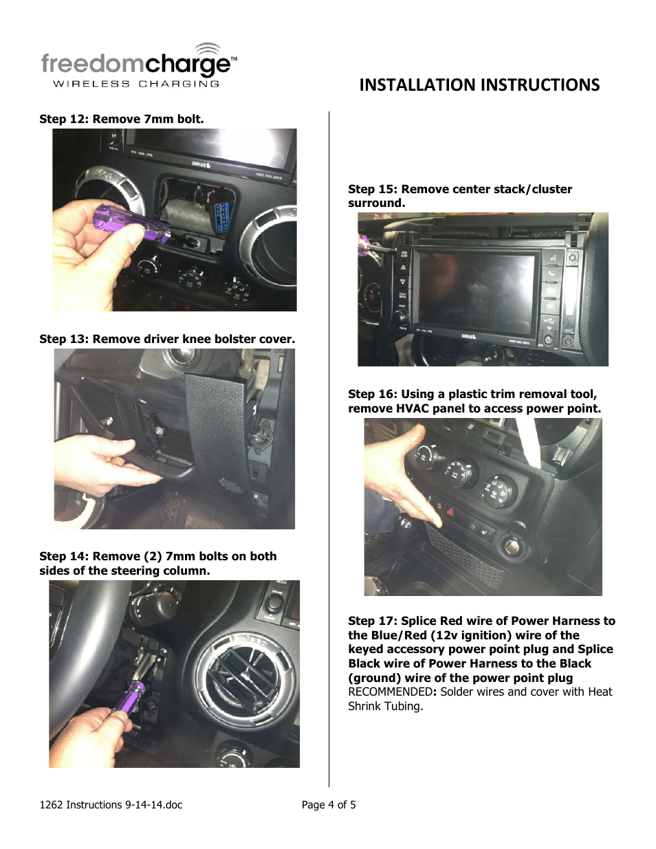 Installation instructions | Brandmotion FDMC-1262 User Manual | Page 4 / 5