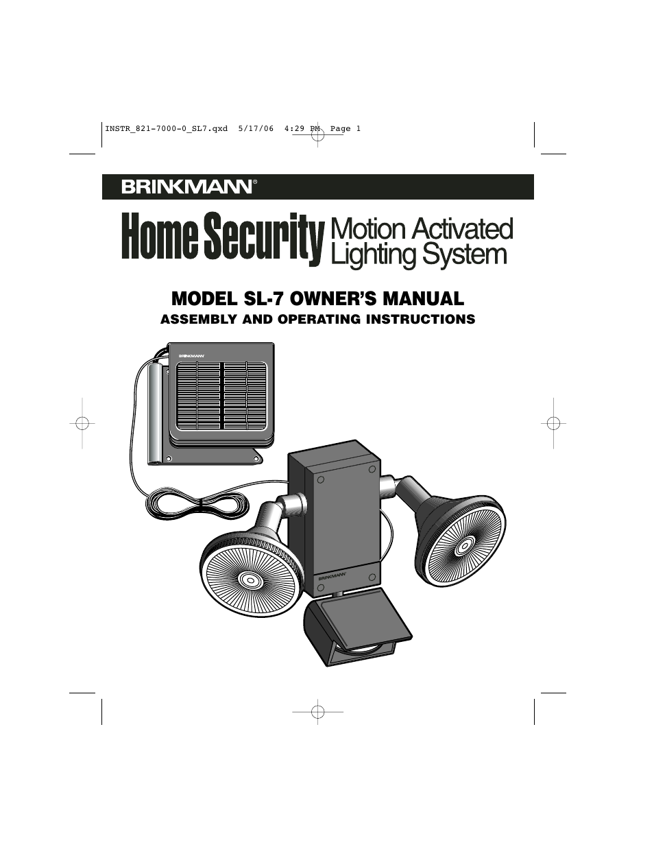 Brinkmann Sl 7 User Manual | 12 pages