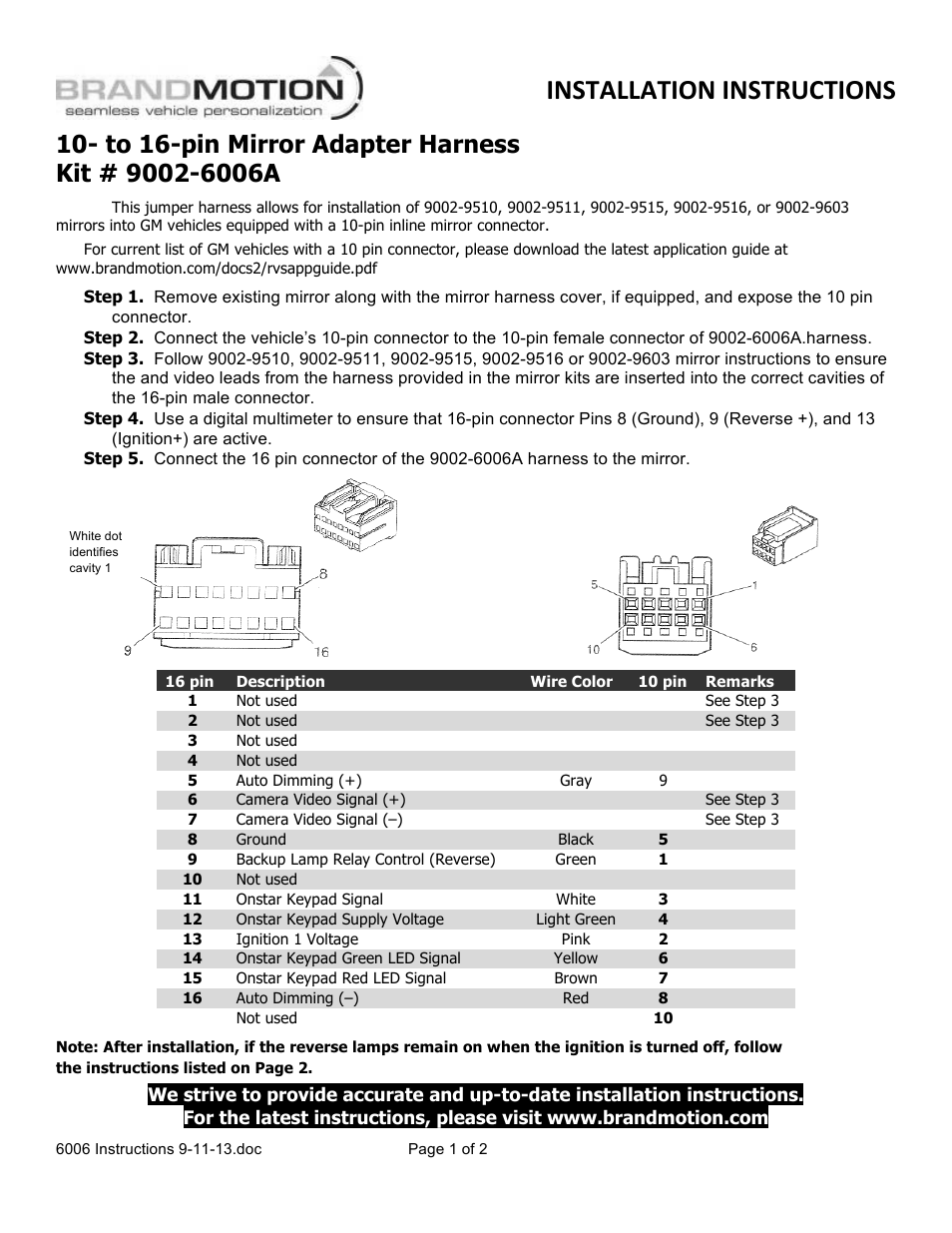 Brandmotion 9002-6006 User Manual | 2 pages