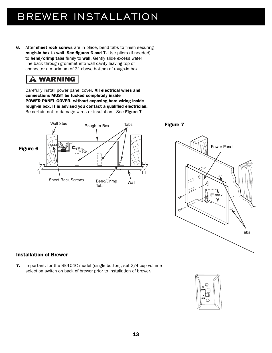 Brewer installation | Brew Express BE-110 INSTALLATION User Manual | Page 16 / 20