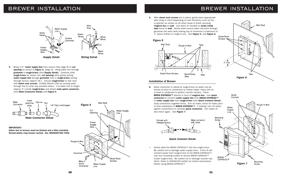 Brewer installation | Brew Express BE-112 INSTALLATION User Manual | Page 7 / 9