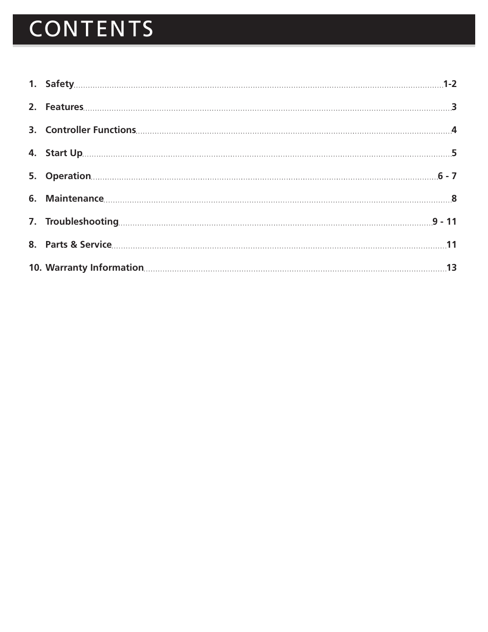 Cont ents | Brew Express BE-110 OPERATION GUIDE User Manual | Page 2 / 16