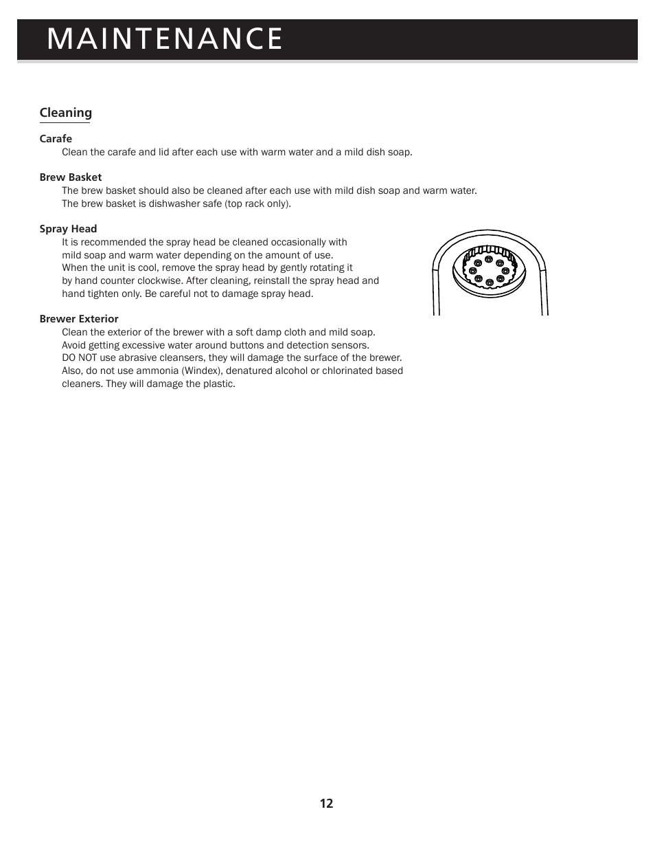 Maintenance | Brew Express BEC-110 OPERATION GUIDE User Manual | Page 14 / 20