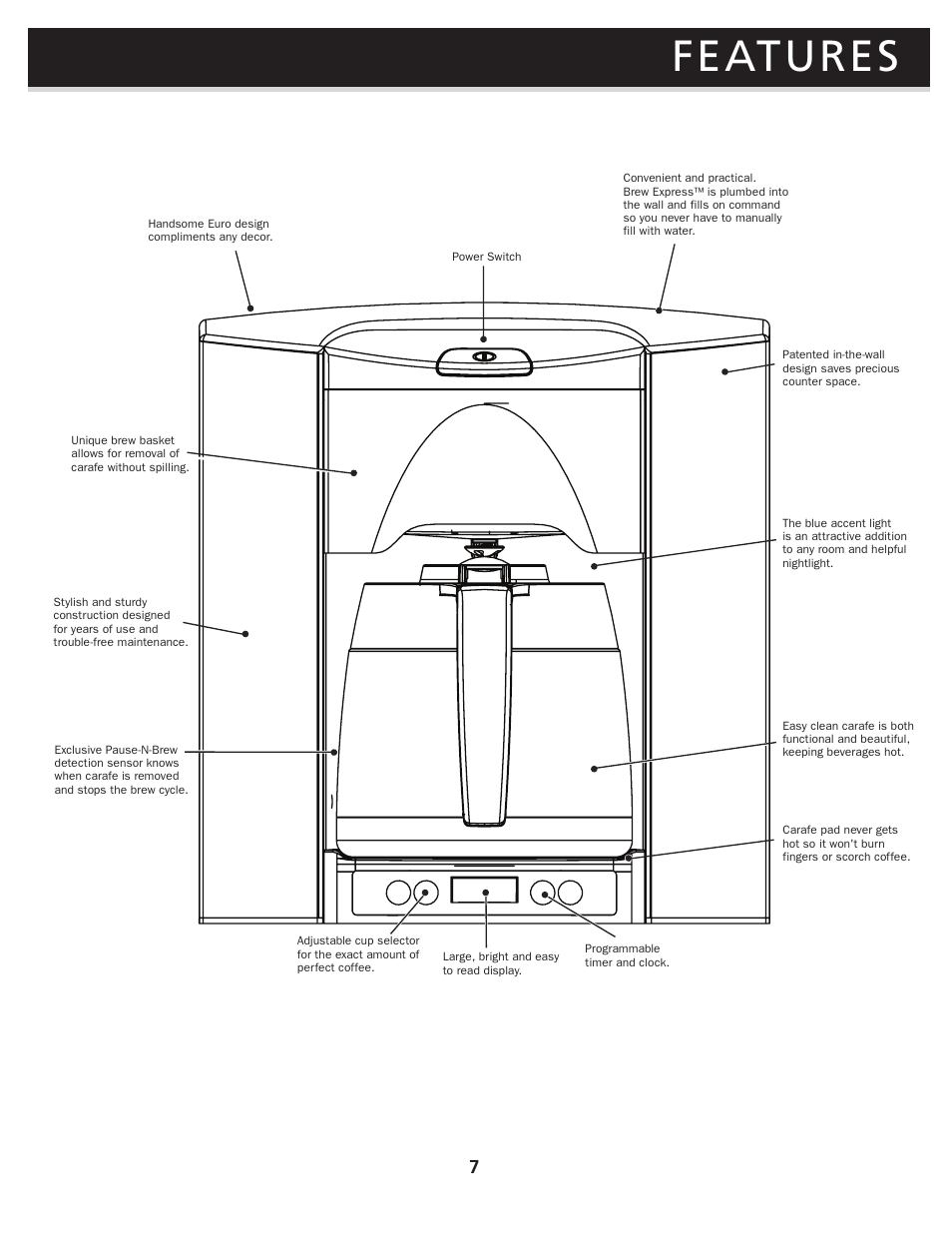 Features | Brew Express BEC-110 OPERATION GUIDE User Manual | Page 9 / 20