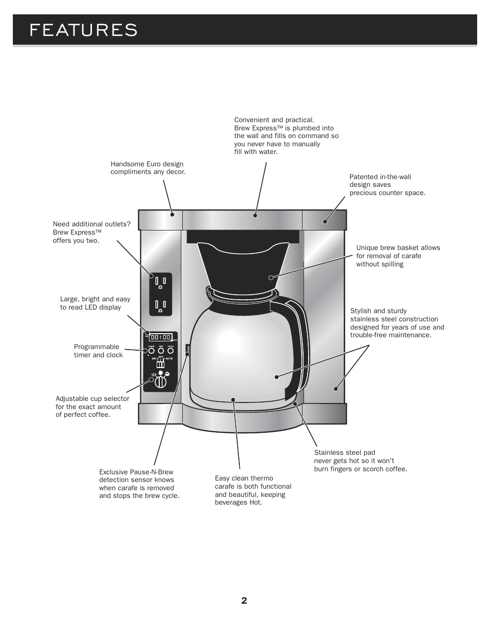 Features | Brew Express BE-112 OPERATION GUIDE User Manual | Page 4 / 12