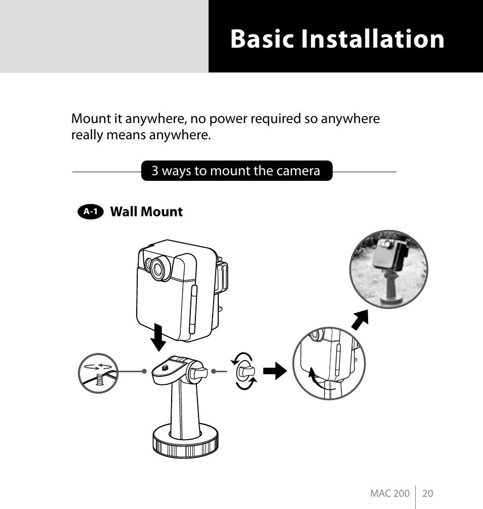 Basic installation | Brinno MAC200 User Manual | Page 27 / 52