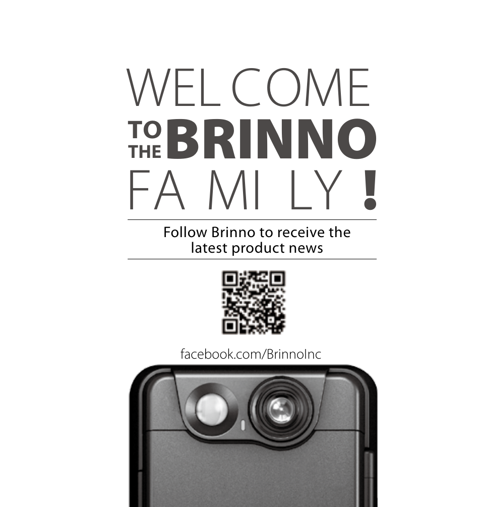 Brinno, Fa mi ly, Wel come | Brinno MAC200 User Manual | Page 4 / 52