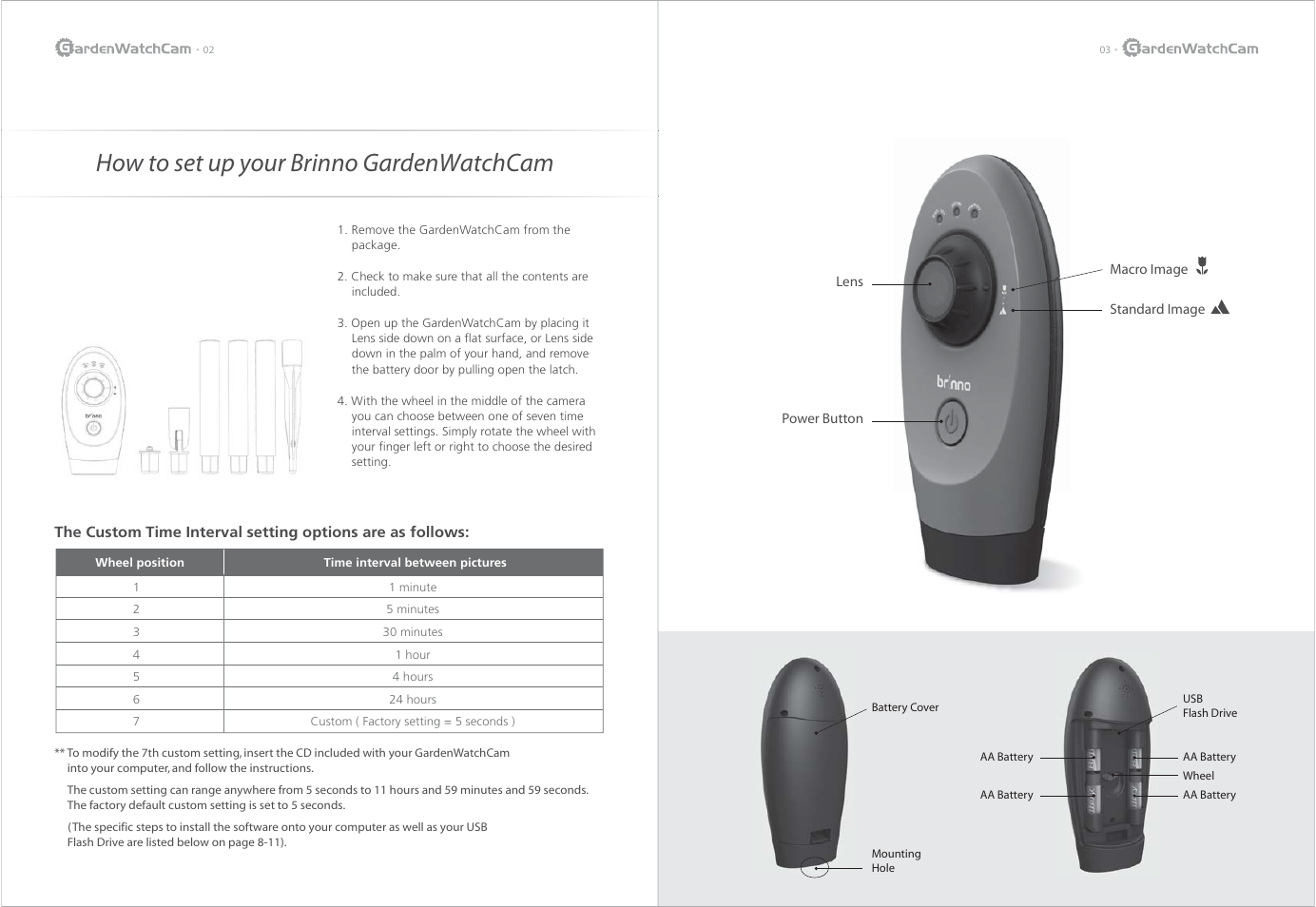 How to set up your brinno gardenwatchcam | Brinno GWC User Manual | Page 3 / 9