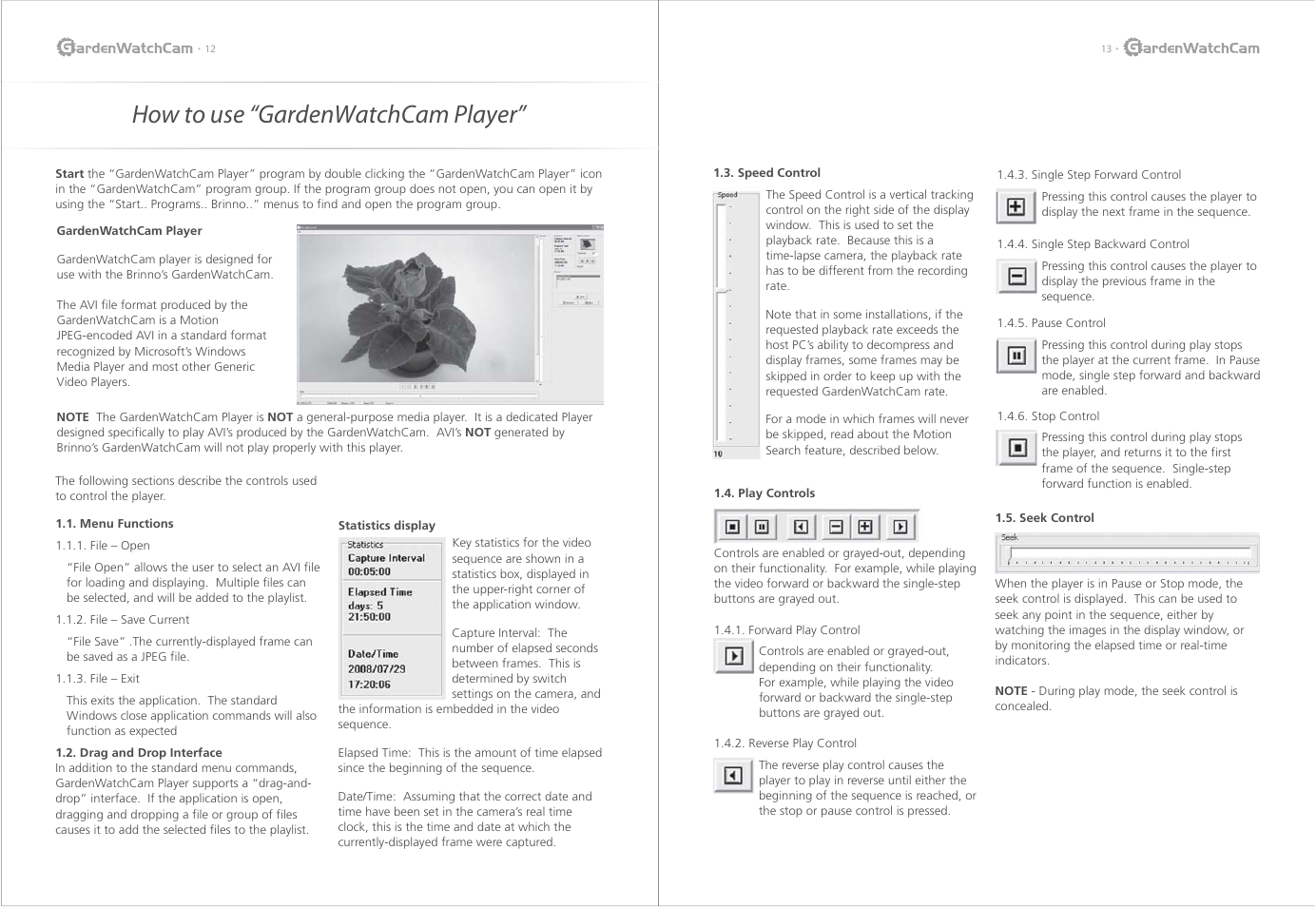 How to use “gardenwatchcam player | Brinno GWC User Manual | Page 8 / 9