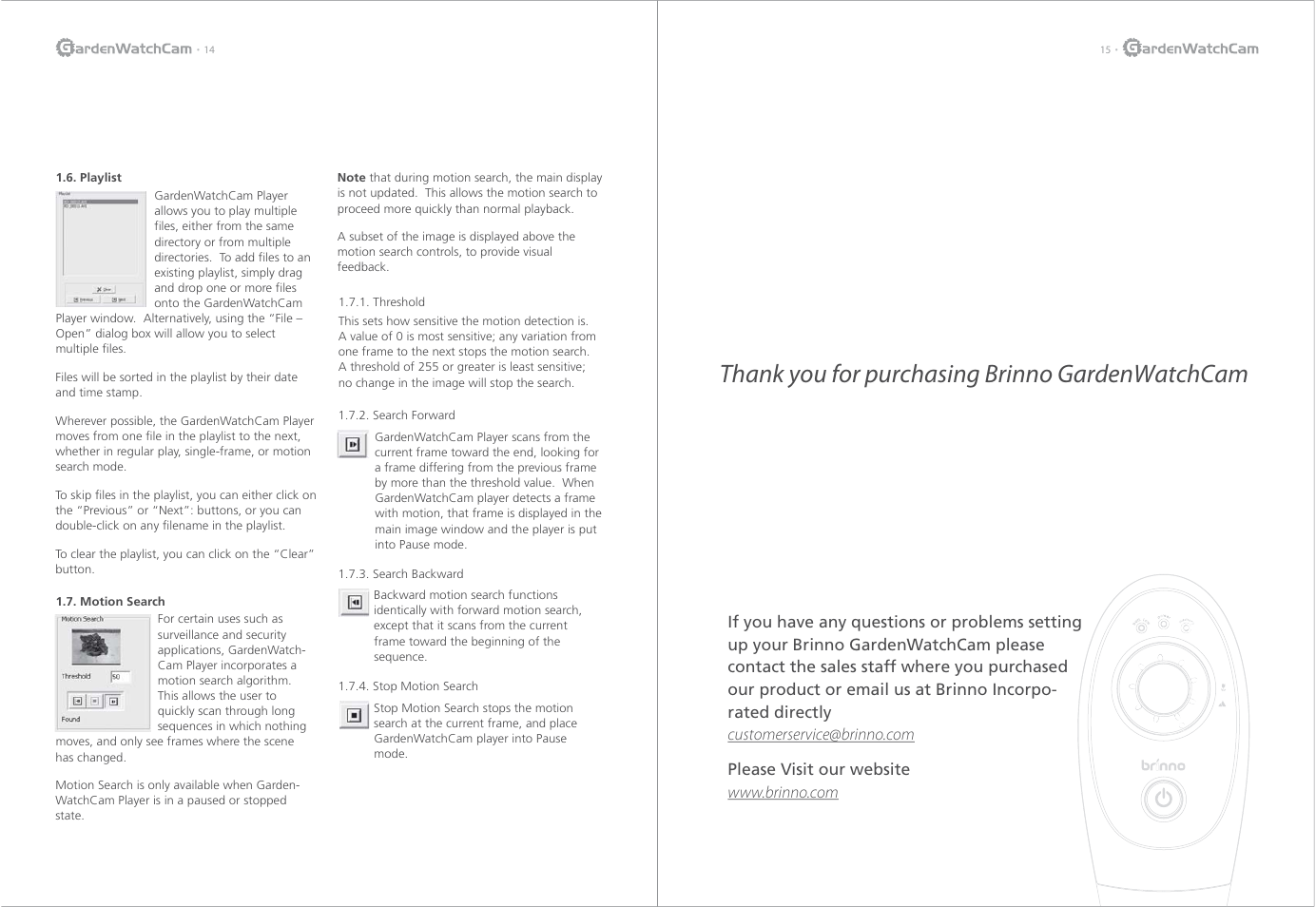 Brinno GWC User Manual | Page 9 / 9