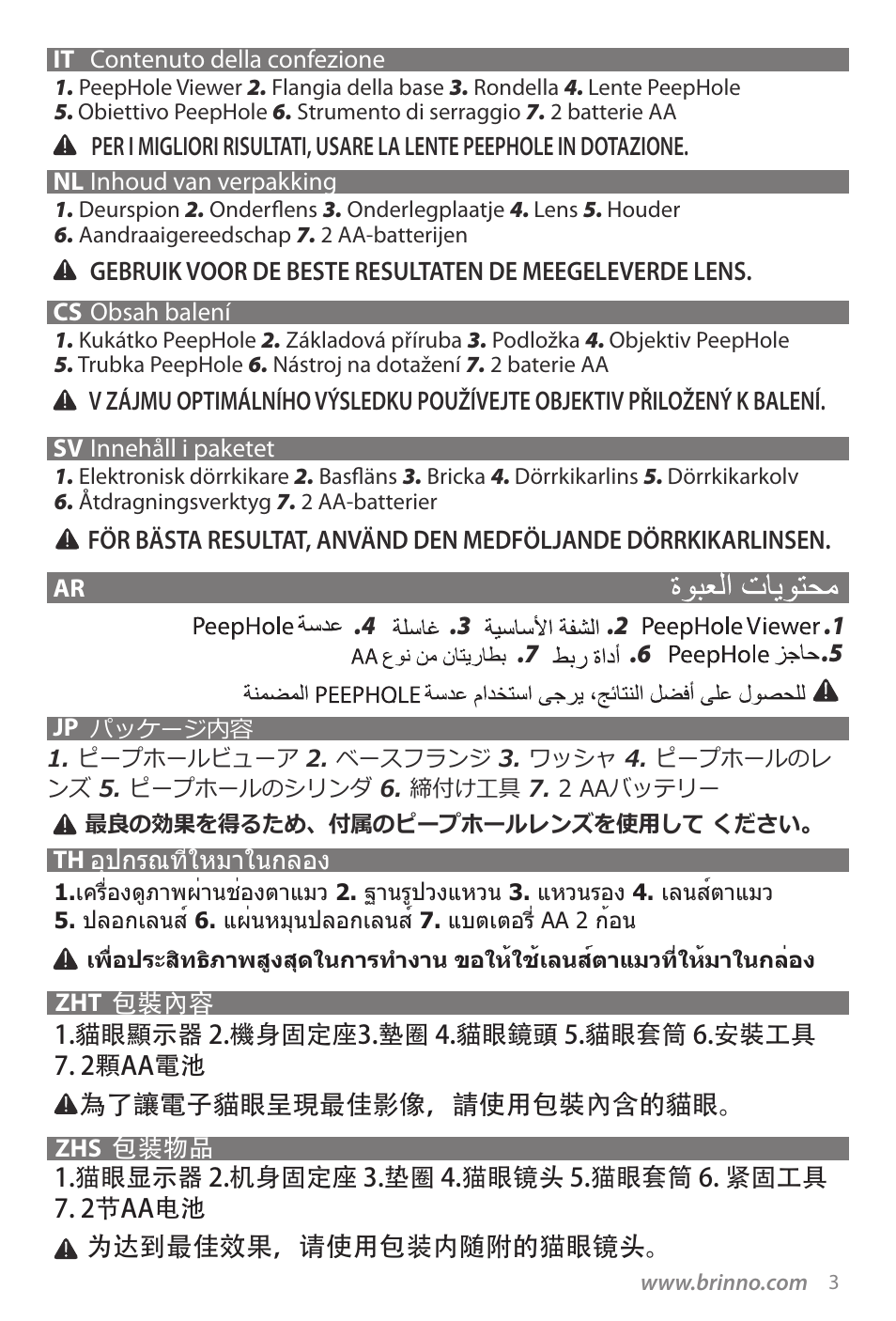 Brinno PHV1330 User Manual | Page 5 / 40