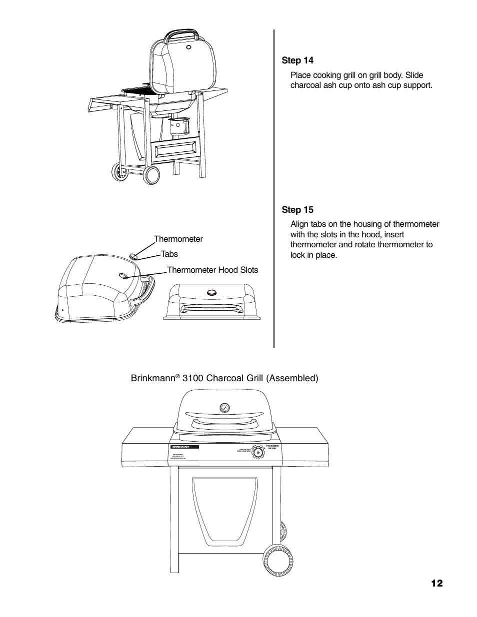 Brinkmann, Step 15 | Brinkmann Charcoal Grill User Manual | Page 13 / 32