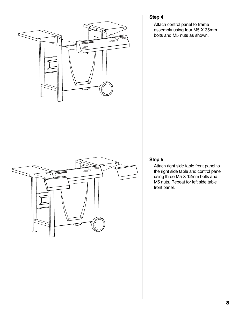 Step 4, Step 5 | Brinkmann Charcoal Grill User Manual | Page 9 / 32