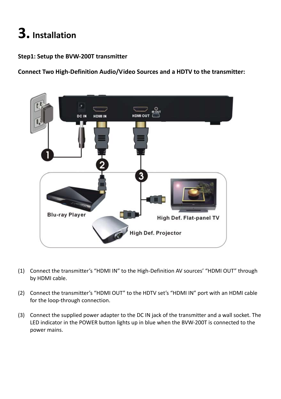 Installation | brite-View Air Sync3D BVW-200 User Manual User Manual | Page 12 / 26