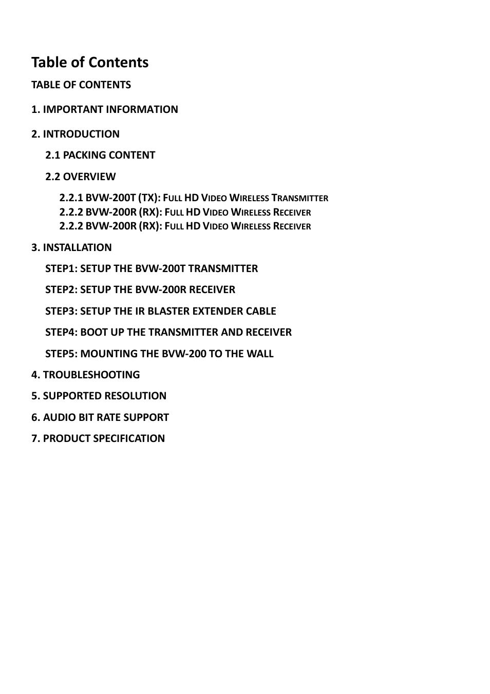 brite-View Air Sync3D BVW-200 User Manual User Manual | Page 2 / 26