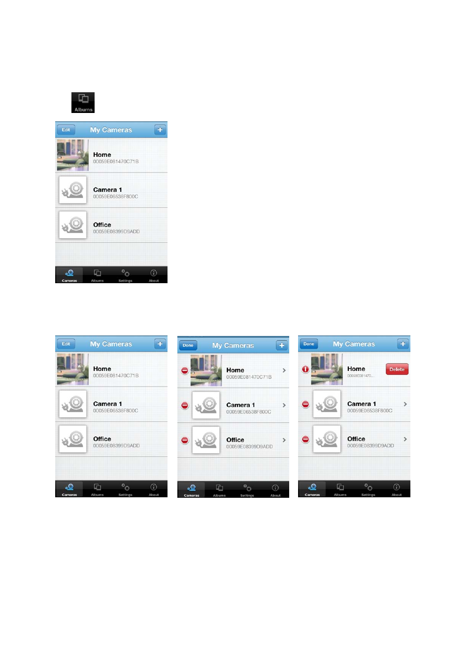 5 albums, 1 view albums, 2 delete albums | brite-View plugCAM BVC-500C User Manual User Manual | Page 18 / 36