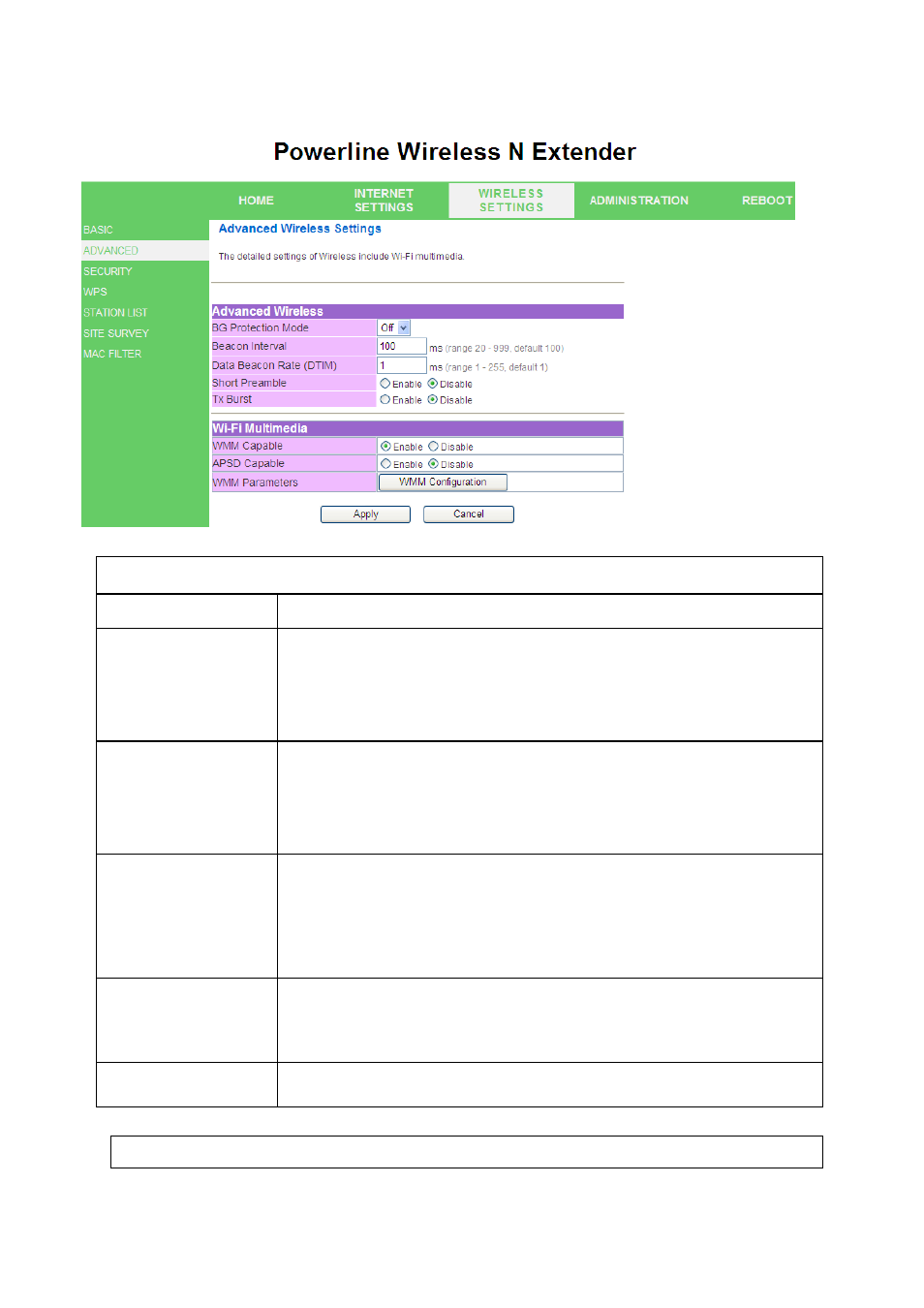 2 advanced (advance wireless settings) | brite-View LinkE Air BVH-5101C User Manual User Manual | Page 23 / 38