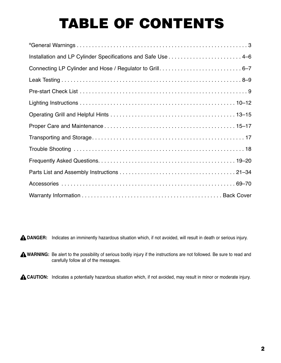Brinkmann Grill Island 6800 User Manual | Page 3 / 72