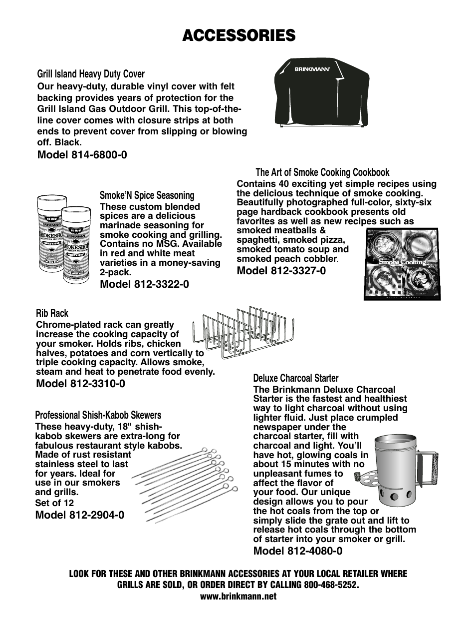 Accessories | Brinkmann Grill Island 6800 User Manual | Page 70 / 72
