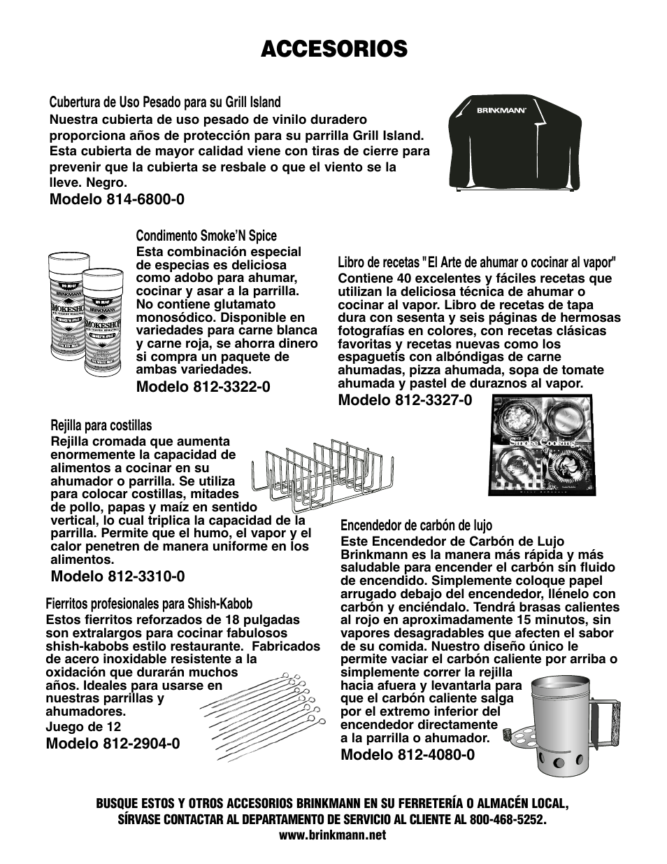 Accesorios | Brinkmann Grill Island 6800 User Manual | Page 71 / 72