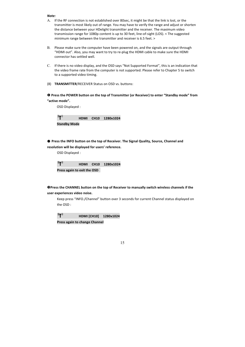 brite-View HDelight BV-1222 User Manual User Manual | Page 16 / 27