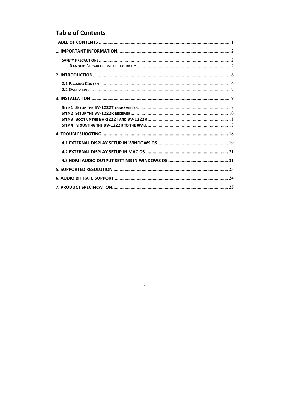 brite-View HDelight BV-1222 User Manual User Manual | Page 2 / 27
