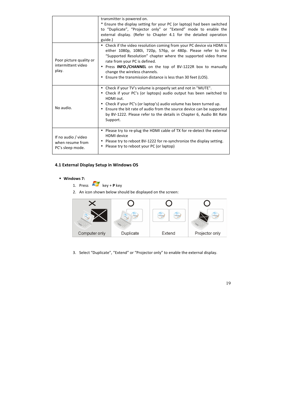 brite-View HDelight BV-1222 User Manual User Manual | Page 20 / 27