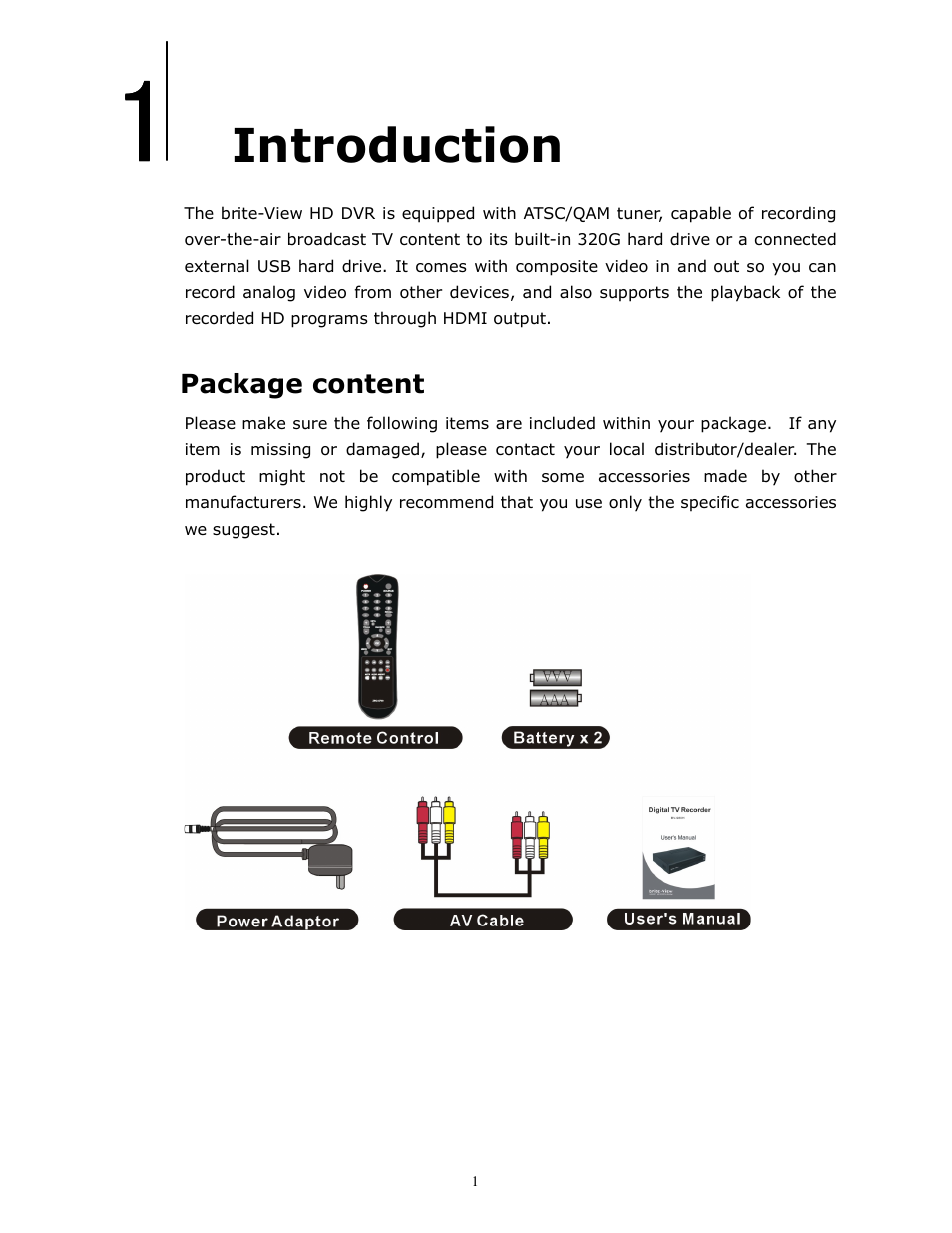 brite-View HD DVR BV-980H User Manual | Page 6 / 24